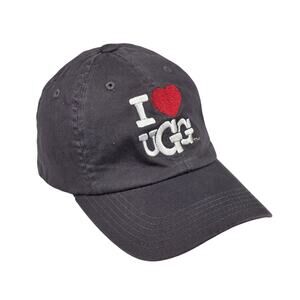 UGG UNISEX “I LOVE UGG” EMBROIDERED BASEBALL CAP GRAY S/M - PORT AUTHORITY